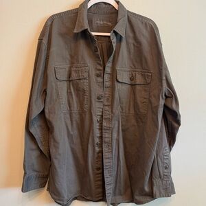 Men’s A&F Brown Button Down Long Sleeve Shirt